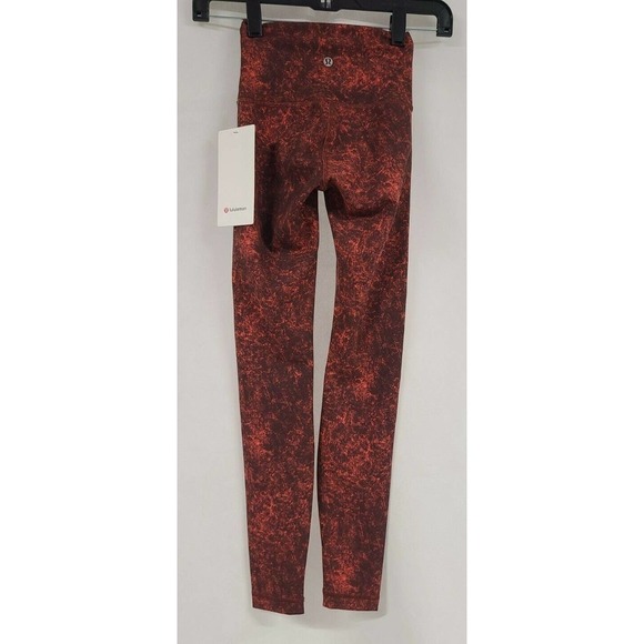 NWT Lululemon Wunder Train High Rise Tight 28" In Denim Wash Print Size 0 - Picture 4 of 12